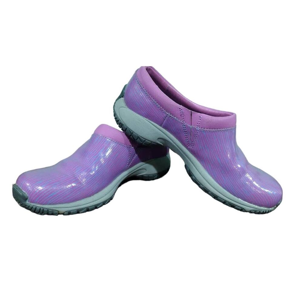 Merrell Slip Ons with Slip Resistant Soles, Purple and Teal, Size 6 - Picture 4 of 6